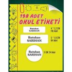 Vice Isim Baskılı Defter Kalem Okul Etiketi ( 198 Adet Etiket ) - --