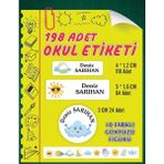 Vice Isim Baskılı Defter Kalem Okul Etiketi ( 198 Adet Gökyüzü Temalı ) - Beyaz - KUŞE