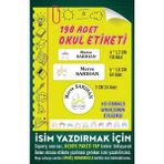 Vice Isim Baskılı Defter Kalem Okul Etiketi ( 198 Adet Unicorn Temalı ) - --