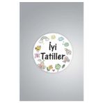Vice Iyi Tatiller Baskılı Etiket / Okul Etiketi (4,5 cm 35 Adet) - Beyaz