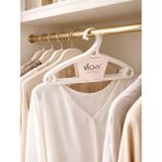 Vichy 5’li Kaymaz Askı 41,8 cm – Krem Renk Çok Amaçlı Elbise & Pantolon Askısı VCH-7019 - Bej