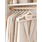 Vichy 5’li Kaymaz Çok Amaçlı Askı 42,2 cm – Krem Renk Elbise & Pantolon Askısı VCH-7018 - Bej