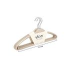 Vichy 5’li Kaymaz Yüzeyli Askı 42,5 Cm – Bej Renk Elbise ve Gömlek Askısı Vch-7023
