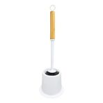Vichy Beyaz Standlı Tuvalet Fırçası – Bambu Saplı, Silikon Başlıklı, Modern Ve Hijyenik Banyo Temizlik Ürünü Vch-6602