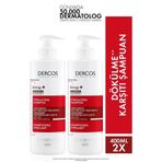 Vichy Dercos Energy Aminexil Saç Dökülmesine Karşı Şampuan, 2x400 ml