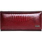 Vickaweb Bayan Hakiki Deri Cüzdan BOY-19CM Genişlik 10 Cm-Kırmızı