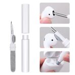 Vicloon AirPod Temizleme Kiti, Süngerli 3'ü 1 Arada Airpod Temizleyici Kalem, Kablosuz Kulaklıklar Temiz Kalem, Toz Giderme Kulaklıkları Cep Telefonu için Çok Fonksiyonlu Kulaklık Temizleme Kiti -