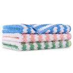 Vicloon Mikrofiber Temizleme Bezleri, 3 Adet Süper Emici Mikrofiber Temizleme Bezi, Yeniden Kullanılabilir Mikrofiber Bulaşık Bezleri, Ev, Mutfak için Çok Amaçlı Temizlik Havluları, Boyut 25 x 25 cm