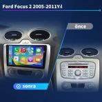 Victor Ford Focus 2 (2005-2011Yıl) Android Sürüm 13 Kablosuz Carplay Navigasyon Multimedya 9 Inç Ekran 2G Ram + 32GB Hafıza Çerçeve ve arka görüş kamerası dahildir - Siyah
