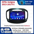 Victor Opel Insignia 2013-2017 Android Sürüm 13 Kablosuz Carplay Navigasyon Multimedya 9 Inç Ekran 4G Ram + 64GB Hafıza Çerçeveli ve arka görüş kameralı - Siyah
