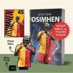 Victor Osimhen - Kerem Tek Yazılı Ahşap Biblo ve Poster Hediyeli Karton Kapak Kitap 120 Sayfa
