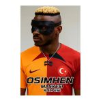 Victor Osimhen Maske Kolyesi – Metal Siyah Renk 60 Cm Zincirli