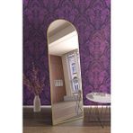 Victor Vallery Oval Gold Metal Çerçeveli Ayaklı Influencer Boy Aynası 180x60cm