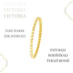 Victoria 3 gr 2’li Burma Yatırımlık Altın Bilezik – Sertifikali - Faturalı – 22 Ayar Damgalı – Iade Hakkı