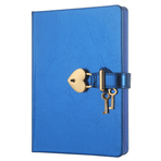 Victoria's Journals 13x18 cm Mavi Hush Hush Metalik Kilitli Defter