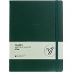 Victoria's Journals Classic 2026 Haftalık Ajanda A4 (19x25cm) Sert Kapak Ivory 100 gr. - Yeşil