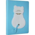 Victoria's Journals Geçmeli Kedili Defter A6 80 Gr. 192 Sayfa - Mavi