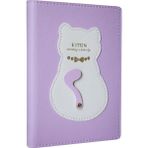 Victoria's Journals Geçmeli Kedili Defter A6 80 Gr. 192 Sayfa - Mor