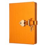 Victorias Journals Hush Hush Metalik Kilitli Defter 13x18 Cm Turuncu