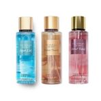 VICTORIA'S SECRET Aqua Kiss-Coconut Passion-Velvet Petals Vücut Spreyi Üçlü Set