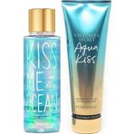 Victoria's Secret Aqua Kiss & Kiss Me İn The Ocean Vücut Losyonu Ve Spreyi 2'li Set