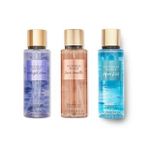VICTORIA'S SECRET Bare Vanilla-Midnight Bloom-Aqua Kiss Vücut Spreyi Üçlü Set
