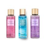 VICTORIA'S SECRET Pure Seduction-Aqua Kiss-Love Spell Vücut Spreyi Üçlü Set