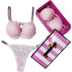 Victoria's Secret Victoria"s Secret Pusch Up Set Alt Üst Dolgulu Sütyen ve Külot Takım 2"liset - Pembe