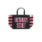 Victoria's Secret Vs Pembe Pullu Payet İşlemeli Kadın Büyük Boy Çıt Çıt Kapamalı Plaj Çantası