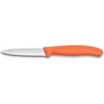 Victorinox 6.7639.C1 Paslanmaz Çelik Tırtıklı Soyma Bıçak 8 cm Turuncu