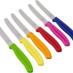 Victorinox 6 parçalı tırtıklı masa bıçağı seti yeşil, kırmızı, mavi, sarı, pembe, turuncu