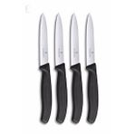 Victorinox 8 cm Düz 10 cm Tırtırlı Siyah 2'li Bıçak Seti