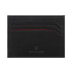 Victorinox Altius Alox Slim Card Case, RFID korumalı deri kart kılıfı, kadın/erkek, kart ve yan bölmeli, siyah, Siyah, 1 x 9 x 10 cm, Kartlık