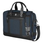 Victorinox Architecture Urban2 Evrak Çantası Seyahat Çantası (16 litre) 14 inç Dizüstü Bilgisayar Cebi, 42 cm, Mavi, Polyester, 612671 | Erkekler için İş Seyahati Ofis Çantası, Kulaklık Cebi, Mavi, M,