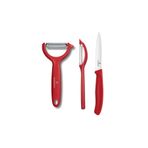 Victorinox BCKV5CST034 Kırmızı 3'lü Soyacak Bıçak Seti