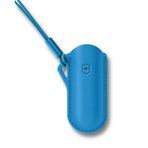 Victorinox İsviçre çakısı için deri kılıf küçük, taşıma kayışı dahil kılıf, mavi