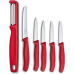 Victorinox Kırmızı 6 Adet Soyacak Bıçak Seti