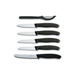 Victorinox Swiss Classic Siyah 3 Parça Soyma Bıçak Seti