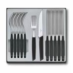 Victorinox Swıss Modern 12Li Set Biftek Bıçağı+Çatal Siyah