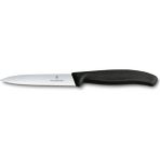 Victorinox Tırtıklı Sivri Siyah 10 cm Soyma Bıçağı