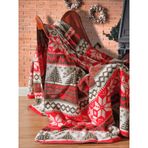 Vicuna Home Glow Pamuklu Yılbaşı Battaniyesi Çok Renkli 200 x 220