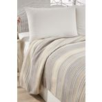 Vicuna Home Pamuklu 4 Mevsim Çift Kişilik Battaniye, 180x220 cm,%70 Pamuk%30 Polyester (gri)