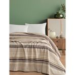 Vicuna Home Pamuklu 4 Mevsim Çift Kişilik Battaniye, 180x220 cm,%70 Pamuk%30 Polyester (kahve)