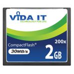 Vida IT 2GB CF Compact Flash High Speed Hafıza Kartı 200X Hız 30MB/s IDE 50 Pin Canon EOS 10D EOS 20D EOS 20Da EOS 300D 350D 400D 40D 50D 5D Mark II EOS 7D EOS D30 SLR Kamera için
