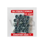 vida merkezi yapıları birleştiren güç M4 Fiberli Somun 25’li – Çinko Kaplı