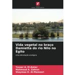 Vida vegetal no braço Damietta do rio Nilo no Egito