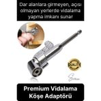 Vidalama Köşe Adaptörü Aparat Pratik Matkap Ucu Dar Alan Kör Nokta Açılı Hızlı Değiştirme Uç Tutucu - diğer - Gri