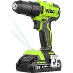 Vido WD040210210 21 V 2.0 Ah Çift Akülü Kömürsüz Kompakt Matkap