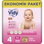 Vidy Baby Premium No:4 Maxi 92 Adet Bebek Bezi