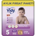 Vidy Baby Premium No:5 Junior 160 Adet Bebek Bezi